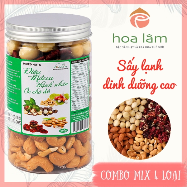 Mix nuts 4 Hoa Lâm - Hạt Dinh Dưỡng Hoa Lâm - Công Ty CP Hạt Hoa Lâm